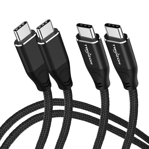 Twozoh USB C to USB C 3.2 Gen 2 Cable 20Gbps Data Transfer 100W PD Fast Charging 4K Video Output Monitor Cord (3.3FT, Black) 2-Pack - size: 3.3FT, style: 2 Pack Black