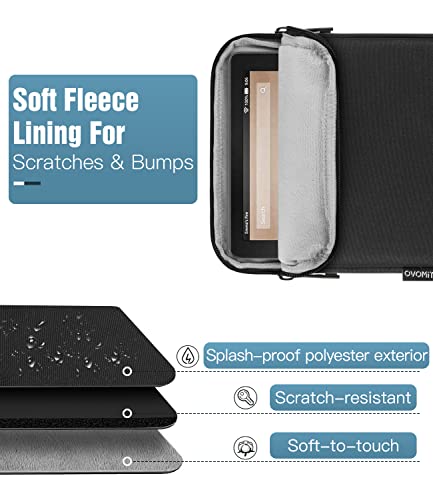 TiMOVO 7-8 Inch Tablet Sleeve Case, Black | Fit iPad mini 7 (A17 Pro, 2024) / mini 6 (8.3", 2021) / 5/4/3/2/1, Protective Carrying Pouch Bag Cover - color: Black, size: 7-8 Inch