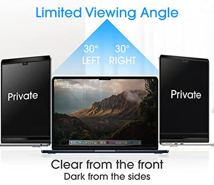 amFilm Designed for MacBook Pro 13 Inch(2016-2022, M1/M2) /MacBook Air 13 Inch(2018-2021, M1) Privacy Glass Screen Protector [Zero Bubbles][9H Hardness][ Anti-Scratch][ Anti-fingerprint] | Scratch Protection, Easy to Instllation & Bubble Free, HD Clear, U
