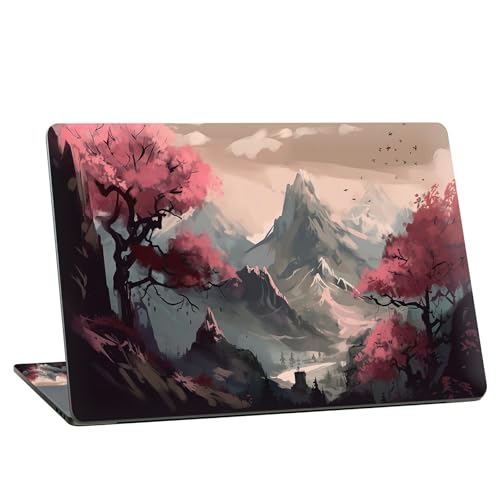 Universal Laptop Skin Sticker with 2 Wrist Pad Skins, Waterproof Scratch Resistant Vinyl Laptop Cover Decal, Cut to Fit for 11–15.6 Inch MacBook HP Dell Lenovo, Dreamy Autumn Scene - color: Dreamy Autumn Scene