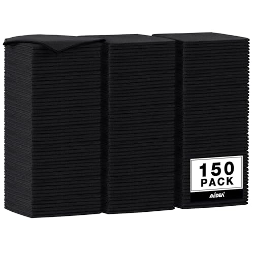 AIDEA Microfiber Cleaning Cloth Black 150PK,Cleaning Rags Shop Towel 12×12" | Microfiber Towels for Cars, Shop Rags, Car Cloth, Dusting Cloth, Cleaning Towels for SUVs, House, Kitchen, Window, Workshops - color: Black, size: 150PK
