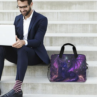 ALAZA Purple Dragon Laptop Case Bag Sleeve Portable Crossbody Messenger Briefcase w/Strap Handle, 13 14 15.6 inch - color: Multicolor1