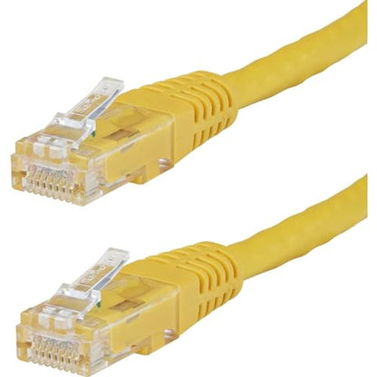 StarTech 3ft CAT6 Ethernet Cable - Yellow CAT 6 Gigabit Ethernet Wire -250Mhz 100W PoE RJ45 UTP Molded Network Patch Cord with Strain Relief (C6PATCH3YL) | 250MHz bandwidth, Gold-plated RJ45, Patch Cable, Ethernet Cord, UTP Molded Network, Strain Relief,