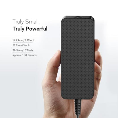 140W USB C Charger, Lysrove GaN PD3.1 AC Adapter 28V 5A USB-C Power Supply for HP OmniBook 5 AI PC, MSI Prestige 13 AI+ 14 16, eero PoE Gateway, DJI Mavic 3 Pro Drones, UGREEN/Anker Docking Station