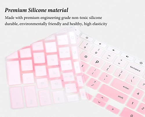 Keyboard Cover for 15.6" Acer Chromebook 315 CB315-3HT/Acer Chromebook 715 CB715/17.3" Acer 317 Chromebook Laptop with Numeric Keypad, Acer Chromebook 15 CB315-3HT-C296/C6XF/C16B Skin-Gradual Pink - color: Gradual Pink