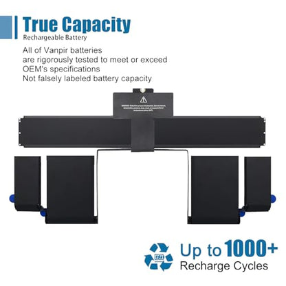 A1437 Laptop Battery for Apple Late 2012 Early 2013 MacBook Pro 13-inch Retina A1425 EMC 2557 EMC 2672 Battery MacBook Pro 13" A1425 Battery 11.21V 74Wh - size: 11.62*5.82*0.34 inch A1437