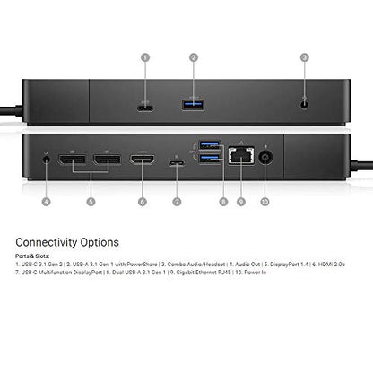 Dell WD19 180W Docking Station (130W Power Delivery) USB-C, HDMI, Dual DisplayPort, Black (KXFHC 0KXFHC 210-ARIQ)