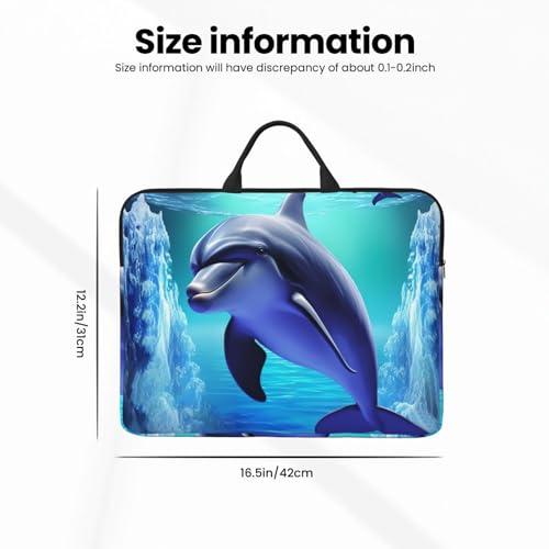 14 Inch Laptop Sleeve Case Waterproof Lightweight Laptop Case BagsDolphin Travel Laptop Bag With Handle For Women Men