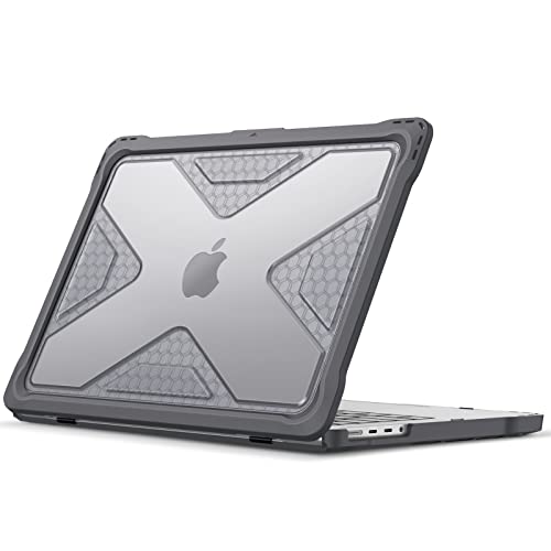 Fintie Case for MacBook Pro 14 Inch A3426 A3427 A3434 A3401 A3185 A3112 A2992 A2918 A2779 A2442 with M5 M4 M3 M2 M1 Chip (2021-2026) - Heavy Duty Rugged Hard Shell Cover, Gray - color: Gray