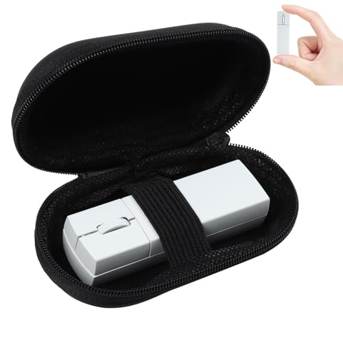 elec Space Wireless Mini Finger Mouse - Silent Dual-Mode Bluetooth & 2.4GHz, Ergonomic Portable PC Mice with Case, Compatible with MacBook and Chromebook - color: White