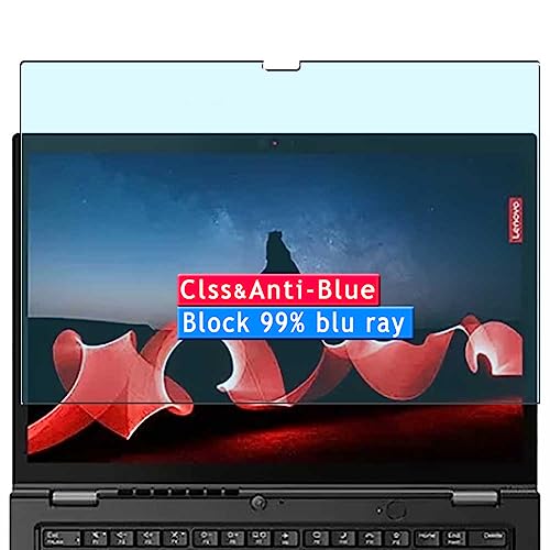 Vaxson Anti Blue Light Tempered Glass Screen Protector, compatible with Lenovo ThinkPad L13 Yoga Gen 4 13.3" Laptop Visible Area Cover Only, 9H Film Protectors [ Not Full Coverage ]