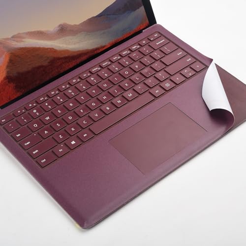 Full Size Keyboard Palm Rest Protector for Microsoft Surface Laptop/2 Laptop 3/4/5Palm Pads/Wrist Rest, for Stained Keyboard, Renovation Cover Decal 13.5 Inch (Burgundy for Laptop 3/4/5) - color: Burgundy for Laptop 3/4/5