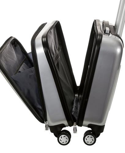 Rockland Revolution Hardside Rolling Computer Case, Carry-On, Silver - color: Silver