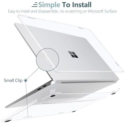 Batianda Case for Microsoft Surface Laptop 13 inch 2025-2026, Crystal Clear | Fits Model 2095, Lightweight Slim Hard Shell with Scratch-Resistant Protection, Easy Installation, Precision Fit - color: Transparent