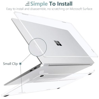 Batianda Case for Microsoft Surface Laptop 13 inch 2025-2026, Crystal Clear | Fits Model 2095, Lightweight Slim Hard Shell with Scratch-Resistant Protection, Easy Installation, Precision Fit - color: Transparent