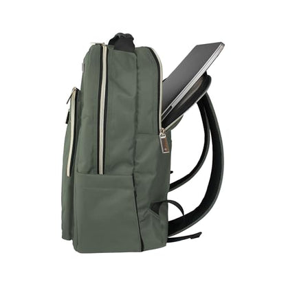 Kenneth Cole REACTION Women's Chelsea Chevron 15" Laptop and Tablet Backpack, Olive - color: Olive