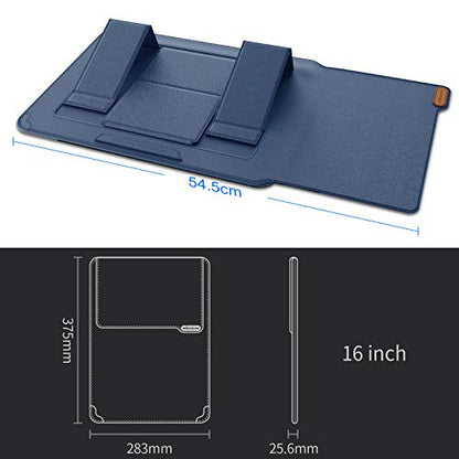 Nillkin Laptop Sleeve 15.6 inch (3-in1), MacBook Sleeve with Adjustable Stand & Mouse Pad, 2 Stand Modes, 15 inch Laptop Case, Slim MacBook Accessories for Samsung/Surface/Chromebook 13-15.6'', Blue - color: Blue