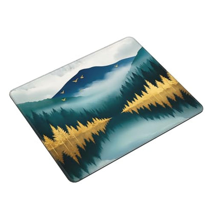 Mountains Gaming Computer Keyboard Cute Mouse Pad with Anti-fray Stitching, Premium-Textured Alfombrilla para Mouse with Non-Slip Rubber Base, 10 x 12 inch - color: Mountains