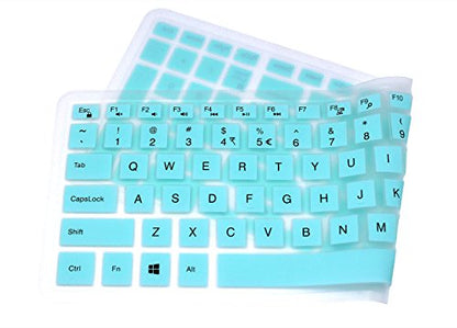 Elastic Silicone Keyboard Cover Skin for 15.6 inch Dell Inspiron 15 3000 & 5000 Series, 17.3 inch Dell Inspiron 17 5000 Series, Inspiron 15 i3541 i5566, Inspiron 17 i5749 Series Laptop (Mint Green) - color: Mint Green