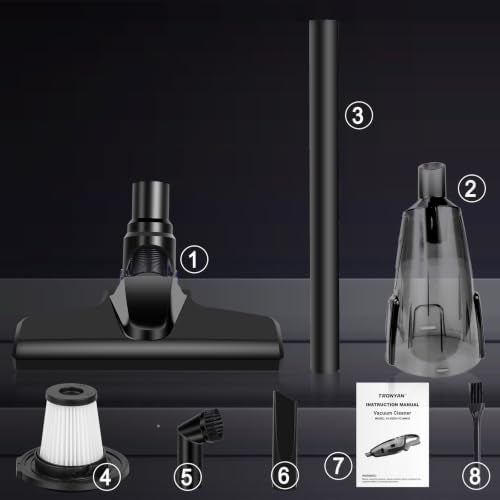 Cordless Vacuum Cleaner Compatible with DEWALT 20V Battery (Battery NOT Included), Handheld Vacuum for Home, Boat, Workshop, Car, Pet Hair, Furniture-Tool Only