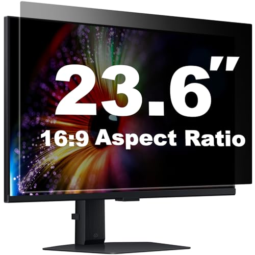 23.6 Inch Computer Privacy Screen for 16:9 Aspect Ratio Widescreen Monitor, Eye Protection Anti Glare Blue Light Filter Shield, Removable Anti-Scratch Anti Spy Protector, 1 Pack - color: 23.6 Inch (Diagonal) - 16:9 Aspect Ratio, style: 1 PACK