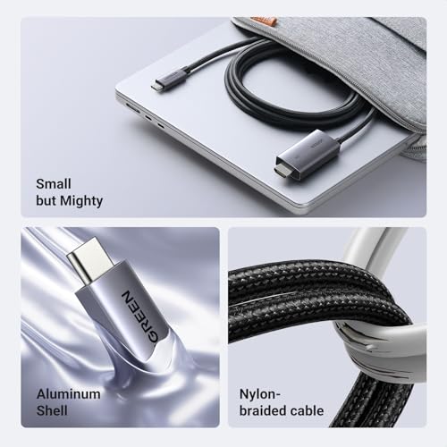UGREEN Unidirectional USB C to HDMI Cable with 100W PD Fast Charging 6.6FT | 4K@60Hz HDR10 Plug & Play Compatible iPhone 17 Pro Max SteamDeck MacBook iPad Galaxy S26 XPS for Gaming TV Monitor