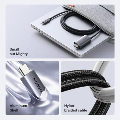 UGREEN Unidirectional USB C to HDMI Cable with 100W PD Fast Charging 6.6FT | 4K@60Hz HDR10 Plug & Play Compatible iPhone 17 Pro Max SteamDeck MacBook iPad Galaxy S26 XPS for Gaming TV Monitor