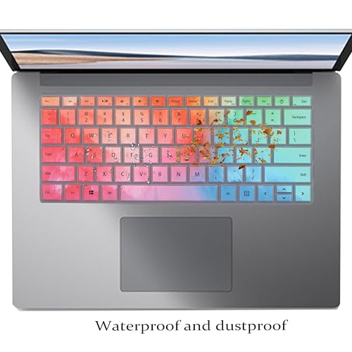 Keyboard Cover for Microsoft Surface Laptop 6/5/4 13.5" 15", Surface Laptop Studio 2 (2023), Studio 14.4" US Layout(Not Fit Surface Laptop 7 2024 2025)-Colorful