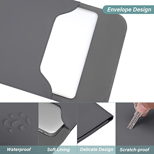 MOSISO Laptop Case 13.3 inch, 13-13.3 inch Laptop Sleeve Compatible with MacBook Neo 13 A18 Pro A3404 /Air 13/Pro 13/Pro 14 M5 M4 M3 M2 M1, Faux Suede Leather Case with Small Bag, Space Gray - color: Space Gray
