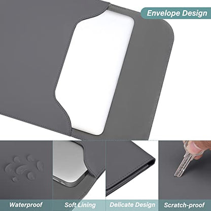 MOSISO Laptop Case 13.3 inch, 13-13.3 inch Laptop Sleeve Compatible with MacBook Neo 13 A18 Pro A3404 /Air 13/Pro 13/Pro 14 M5 M4 M3 M2 M1, Faux Suede Leather Case with Small Bag, Space Gray - color: Space Gray