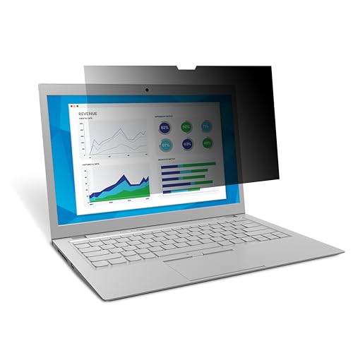 3M Privacy Filter for 13.3 Inch Widescreen Laptop, COMPLY Attachment for Flip-Share, Reversible Gloss/Matte, Reduces Blue Light, Screen Protection, 16:9 Aspect Ratio (PF133W9B) - size: 13.3" Widescreen Laptop 16:9