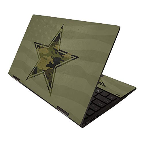 MightySkins Skin for HP Envy x360 13" (2020) - Army Star | Protective, Durable, and Unique Vinyl Decal wrap Cover | Easy to Apply, Remove, and Change Styles | Made in The USA - color: Army Star