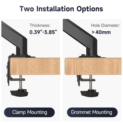 Suptek Monitor Laptop Mount Stand, 2 in 1 Function Dual Monitor Arms Desk Mount for 13"-18" Notebook and 17"-32" Monitor with Laptop Tray,Holds up to 22lbs - style: Laptop Monitor Mount
