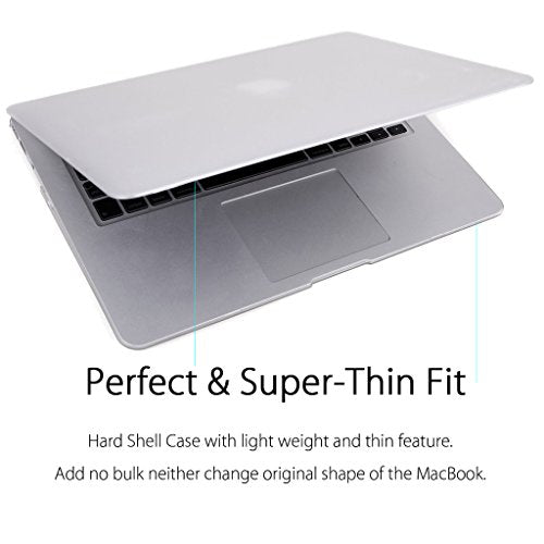 UESWILL Compatible with Smooth Matte Hard Shell Case Cover for MacBook Air 11 inch (Model A1370 / A1465), Clear - color: Clear, size: MacBook Air 11"