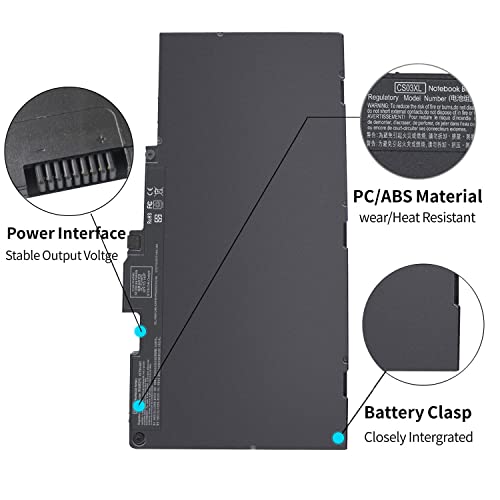 CS03XL Laptop Battery for HP EliteBook 840 850 755 745 G3 G4, ZBook 15u G3 G4 Series CS03046XL-PL 800513-001 800513-001 800231-1C1 HSTNN-UB6S HSTNN-IB6Y HSTNN-UB6S HSTNN-I33C-4 CSO3XL - size: 7.75 x 4 x 0.25 inches CS03XL BATTERY