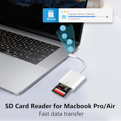 Criello USB C SD Card Reader, Digital Camera Adapter | Type C Camera Adapter for iPhone 15/16/17 Plus/Pro/Max, iPad MacBook/Air iMac/Samsung Galaxy Android