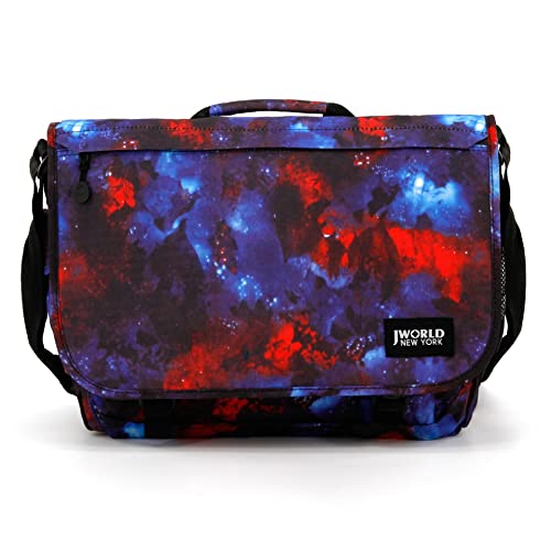 J World New York Thomas Laptop Messenger Bag for Women & Men. Kids Computer Bookbag - color: Galaxy