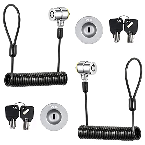 Laptop Cable Lock Retractable Hardware Security Cable Lock with Anchor Plate Compatible with Laptop, Smart Phone, Tablet, and Other Electronic Products (Silver 2pack) - size: 2 Packs