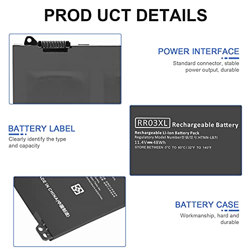 ASUNCELL RR03XL Battery for HP ProBook 430 G4 440 450 455 470 G4, HP ProBook 440 450 470 851477-421 851477-541 851477-831 851477-832 851610-850 - color: RR03XL