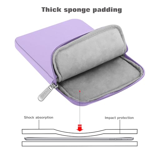 MoKo 9-11 Inch Tablet Sleeve Bag Carrying Case Fits New 11inch iPad Air M4, iPad A16 2025, iPad Pro 11 M4, Air 5/4/3, iPad 10/9/8th Gen, Tab S8/S9 11", Tablet Carrying Case, Lilac - color: Lilac, size: 9-11 inch