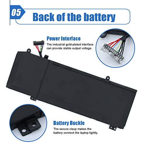 1F22N Laptop Battery Compatible with Dell Alienware M15 M17 P79F P79F001 R1 P37E P37E001 Dell G7 7590 7790 G5 5590 5590-D2783W D2743B D2843W Series 0HYWXJ HYWXJ 0JJPFK JJPFK 01F22N 06YV0V 15.2V 60Wh - size: 8.77*2.89*0.35 inch 1F22N