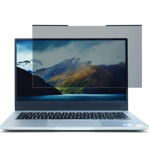 ZOEGAA Laptop Privacy Screen Protector 14 Inch 16:9 Aspect Ratio. | 1 Install Ways; Anti Bule Light/Glare; Compatible With HP Dell Lenovo Samsung Thinkpad - size: Magnetic 14 inch (16:9)