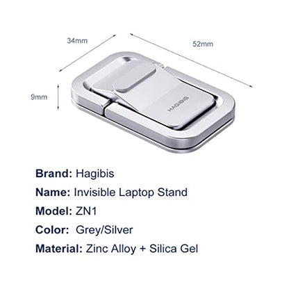 Hagibis Adjustable Laptop Stand for Desk - Portable Laptop Riser, Ergonomic Aluminum Cooling Pad for MacBook Pro Air, Tablet (Silver) - color: Silver