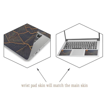 Laptop Decal Sticker Skin Cover for 11.6”12" 13" 13.3" 14" 15" 15.4" 15.6" | Laptop Netbook Vinyl Skin Sticker Cover Art Notebook Protector ( 2 Wrist Pad Skins), Removable Reusable, Abstract Mountain - color: Abstract Mountain