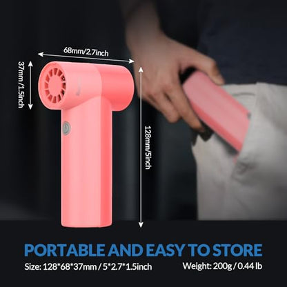 Bestrip Compressed Air Duster, 85000RPM Handheld Electric Air Duster, 4 Gears Adjustable Jet Dry Blower for Car Computer Keyboard Cleaning (Cherry Pink)