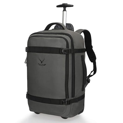 Hynes Eagle Rolling Backpack 42L Backpack with Wheels Airline Approved Carry on Luggage Laptop Travel Suitcase Bag for Women Men Dark Grey - color: Dark Grey