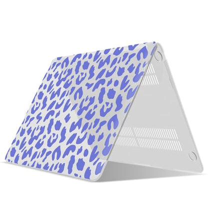 IBENZER Compatible with New MacBook Air 13 inch case 2022 2021 2020 M1 A2337 A2179 A1932, Hard Shell Case&Keyboard Cover&Screen Film for Mac Air 13 (2018-2022), Blue Leopard, AT13-LP-BL+2 - color: Blue Leopard