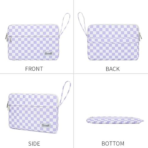 canvaslife 13.3-inch Notebook Computer, Shockproof, Waterproof and Protective Travel Notebook Computer case, Suitable for 13-13.3-inch Notebook Computer Cases (Purple Checker) - color: Purple Checker, size: 13 inch/13.3 inch