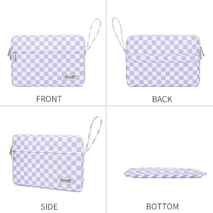 canvaslife 13.3-inch Notebook Computer, Shockproof, Waterproof and Protective Travel Notebook Computer case, Suitable for 13-13.3-inch Notebook Computer Cases (Purple Checker) - color: Purple Checker, size: 13 inch/13.3 inch