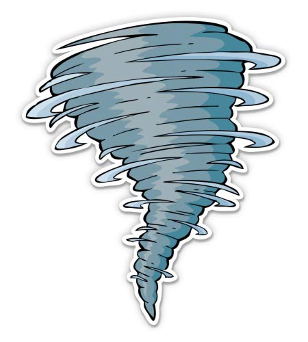 Tornado - 3" Vinyl Sticker - for Car Laptop I-Pad Phone Helmet Hard Hat - Waterproof Decal - size: 3"